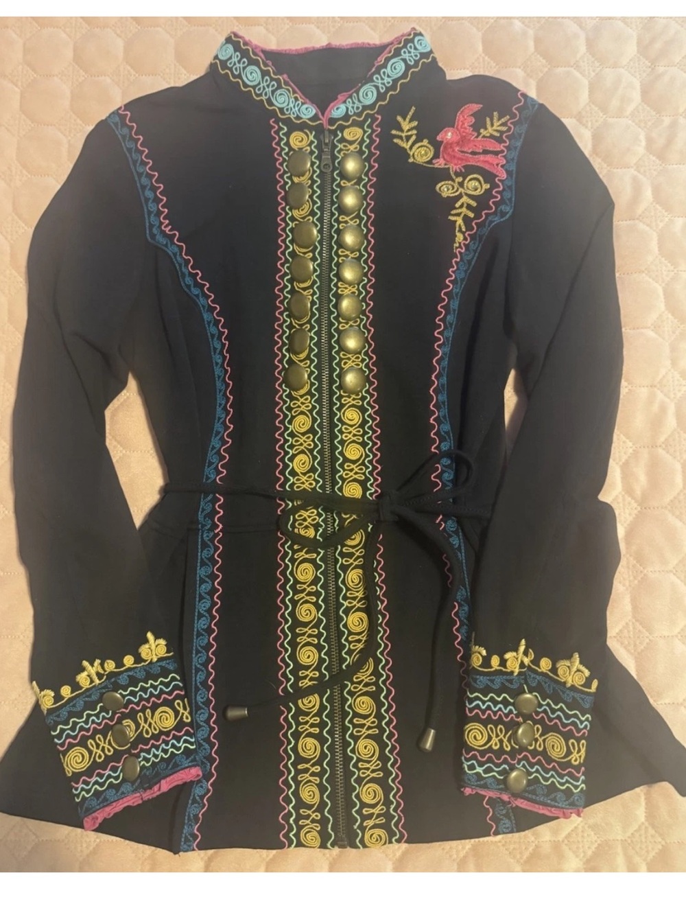 Double D Ranch highly embroidered jacket birds florals boho 20th RTL $695 NWOT